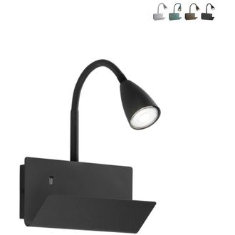 Fan Europe Applique gulp in metallo nero con braccio flessibile