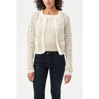 Trina Turk Sinai Geometric Knit Cardigan in Biarritz Beige/whitewash at Nordstrom, Size Medium