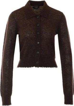 Pinko Madrid Cardigan Ultra Light Me - female - PINKO - Cardigans - Brown - XS - Knitwear