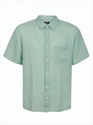 A.P.C. Lightweight Linen Short-Sleeved Shirt With Aesthetic