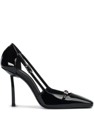 Le Silla 100mm Vittoria pumps - women - Patent Leather/Goat Skin/Calf Leather - 40.5 - Black
