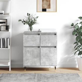 vidaXL Vidaxl - Aparador De Madera Contrachapada Gris Hormig&oacute;n 60x35x70 Cm