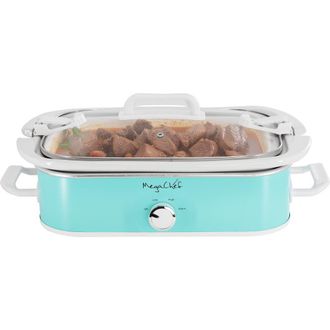 MegaChef 3.5 Quart Casserole Slow Cooker with 3 Temperature Settings in Turquoise in Blue at Nordstrom
