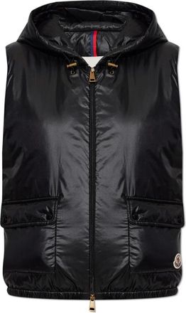 Moncler Lansette Down Vest - Dames - Bodywarmers - Zwart - L - Polyester - Jassen