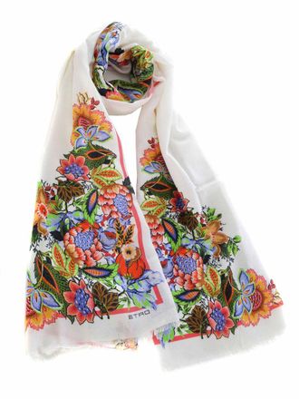 スカーフ ETRO Woman Scarf White WAXA0008AK643 X0806 Etro Patterned scarf | Women's Accessories | Vitkac