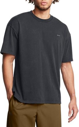 Under Armour UA Logo Patch Oversize T-Shirt in Black at Nordstrom, Size Xx-Large