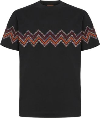 Missoni T-shirt con stampa a zigzag - Grigio