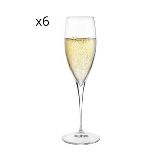 KASANOVA Set 6 flute Champagne Io vino in vetro cristallo