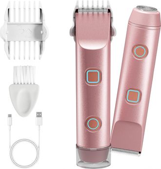 OEM Afeitadora El&eacute;ctrica 2 En 1 Para Mujer, Recortadora &Iacute;ntima, Resistente Al Agua Ipx7, Uso En Seco Y H&uacute;medo Para Bikini, Rostro, Axilas Y Piernas