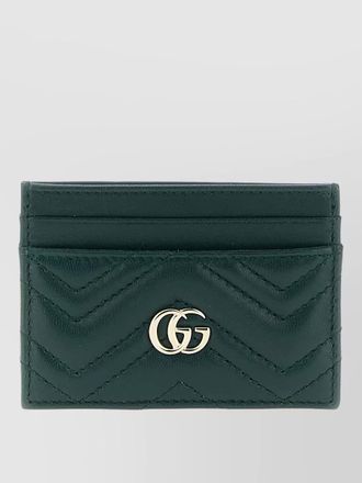 Gucci gg marmont card holder chevron pattern