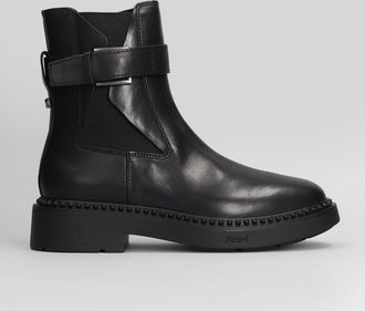 Ash Margot High Heels Ankle Boots In Black Leather