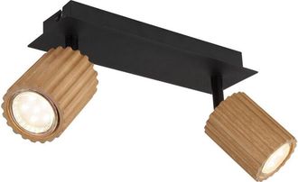 Globo Lighting Foco De Techo Doble Negro Mate 2x Gu10