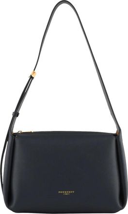 Pourchet Tassen, Dames, Blauw, ONE Size, Leer, S&eacute;vign&eacute; Medium Satchel