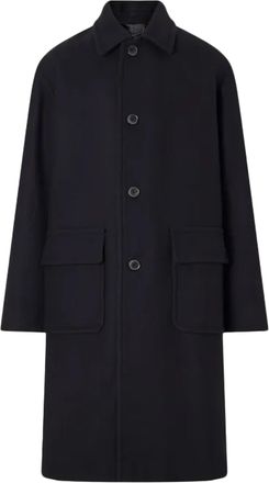 Dries Van Noten Randale Minimalist Long Black Coat