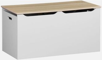 Sweeek Sweeek - Ba&uacute;l Infantil Ideal Para Juguetes, Tobias, Blanco, 80x40x40 Cm