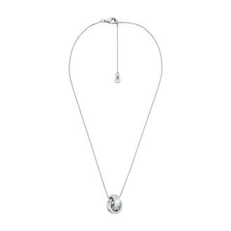 Michael Kors Logo en zirkonia ketting - Dames - Accessoires - Grijs - Maat: ONE Size