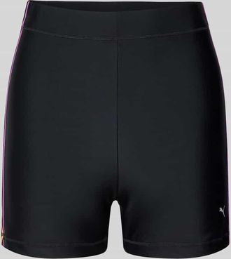 Puma High Waist Bikini-Hose mit Logo-Print in Black, Gr&ouml;&szlig;e S