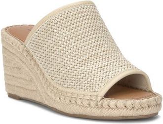 Lucky Brand Cabriah Wedge Sandal in Stucco/Stucc Pcpdwl at Nordstrom, Size 12