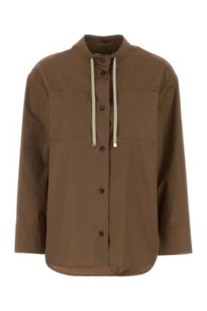 Max Mara Brown Relaxed Solid Shirt