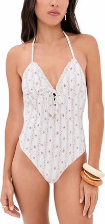 LoveShackFancy Nolanne One-Piece Swimsuit In Poppy Red