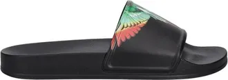 Marcelo Burlon Schoenen, Heren, Zwart, 44 EU, Icon Wings Slippers met Multicolor Details