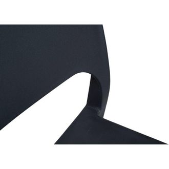 Dmora Dmora - Sedia impilabile monoblocco, Made in Italy, colore antracite, Misure 52,50 x 82 x 46,50 cm, con imballo rinforzato