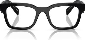 Prada 53mm Pillow Optical Glasses in Black at Nordstrom