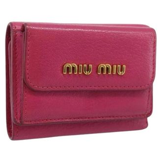 Miu Miu Pre-owned Wallet - Dames - Vintage Accessoires - Roze - ONE Size - Leer - Vintage