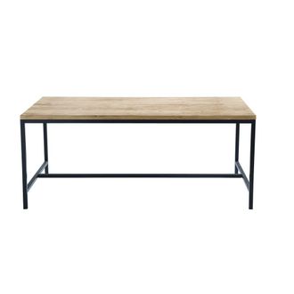 Maisons du monde Mesa de comedor industrial 6/8 personas de abeto macizo y metal L.150