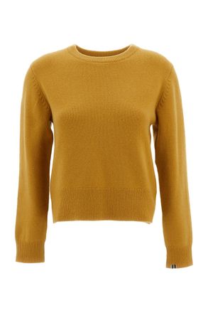 Extreme Cashmere Mustard Yellow Jeanne Stretch-Cashmere Knit Sweater