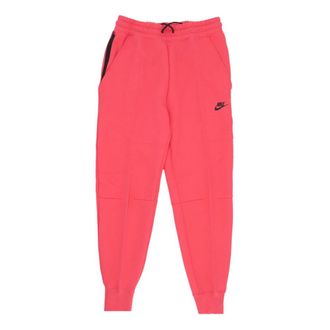 Nike Tech Fleck Mid-Rise Jogger Broek - Dames - Trainingsbroeken - Roze - XS - Katoen - Fitness