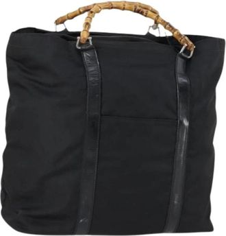 Gucci Pre-owned Nylon Tote Bag - Dames - Vintage Shopper - Zwart - ONE Size - Nylon - Vintage