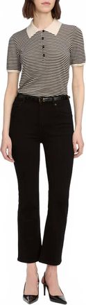 Frame Denim Reboot Crop Bootcut Jeans In Black