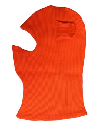 Dolce & Gabbana HAT9766 Ribbed Cotton Balaclava - Orange