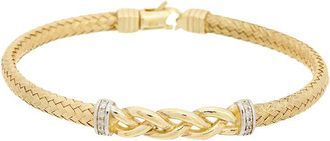 Meshmerise 18K Over Silver 0.10 Ct. Tw. Diamond Bracelet