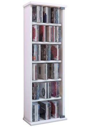 ebuy24 Madera Cd Dvd Soporte Estante Vetro Puerta De Vidrio 92x31x18 - Vcm