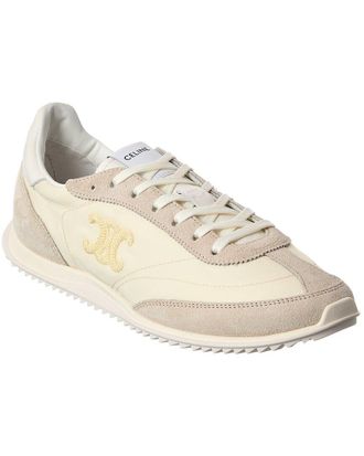 Celine Celine Triomphe Nylon & Suede Sneaker