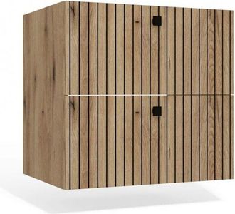 Topeshop TIGO - mueble para lavabo roble con frente acanalado