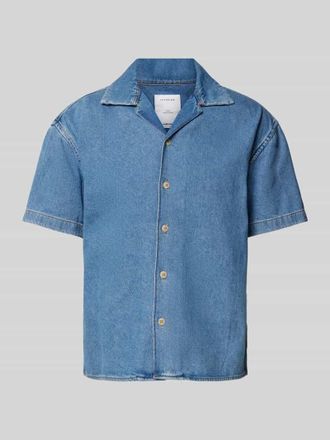 Jack & Jones Jack & Jones Regular Fit Jeanshemd mit 1/2-Arm Modell CABANA in Hellblau, Gr&ouml;&szlig;e S