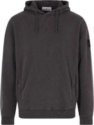 Stone Island Katoenen Hoodie - Heren - Hoodies - Grijs - L - Katoen - Hoodies & sweatvesten