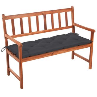 vidaXL Banco De Jard&iacute;n Con Coj&iacute;n Madera Maciza De Acacia 120 Cm Vidaxl