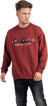 Carlo Colucci Rode Heren Trui - Stijl C5334 79 - Heren - Sweatshirts - Rood - XS - Hoodies & sweatvesten