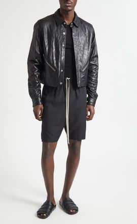 Rick Owens Brad Cotton Blend Jacket in Black at Nordstrom, Size 36 Us