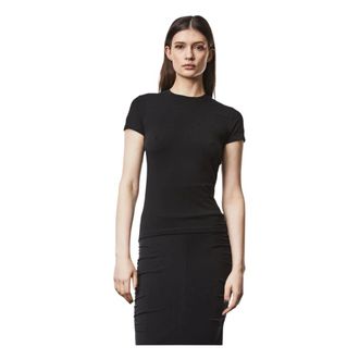 Thom Krom T-Shirts, female, Black, M, Black Slim Fit Round Neck T-Shirt