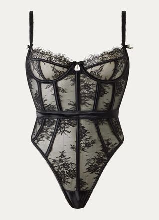 Lounge Soraya Bodysuit - Zwart - XL - Het perfecte Valentijnscadeau voor haar