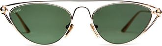 Vada Jewelry Julia Sunglasses in Yellow Gold Titanium at Nordstrom