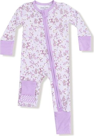 Angel Dear Sweet Dreams Convertible Zip Footie in Light Purple at Nordstrom, Size 18-24M