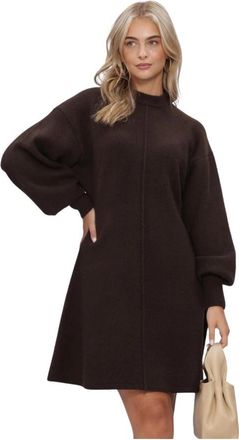 Notre-V Nv-Ilja Mini Jurk - Dames - Kleedjes - Bruin - XL - Kleedjes
