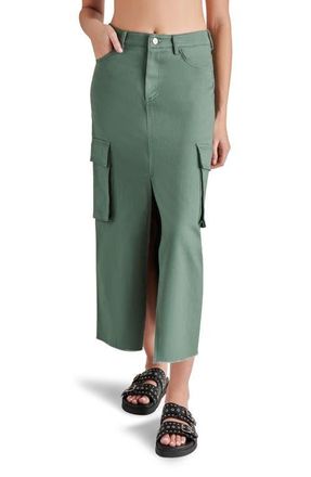 Steve Madden Benson Stretch Twill Cargo Skirt in Deep Forest at Nordstrom, Size 0