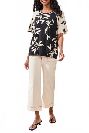 Tribal Short Sleeve Floral Shirt In Onxy